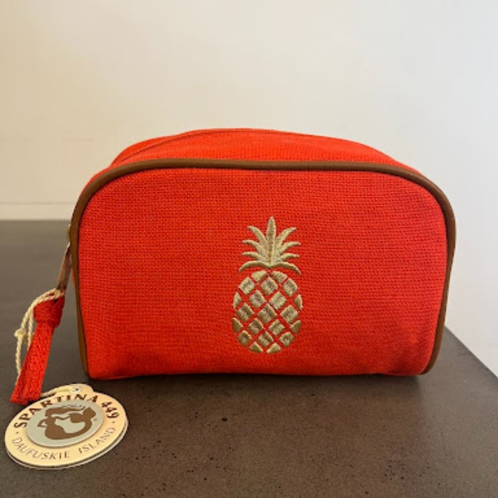 Spartina Orange Travel Pouch - Pineapple